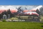 Mural upamiętniający bombardowanie w Brzesku.